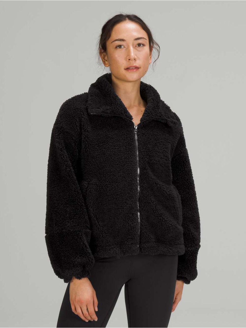 lululemon athletica Black Sherpa Zip Jacket - Picture 1 of 4